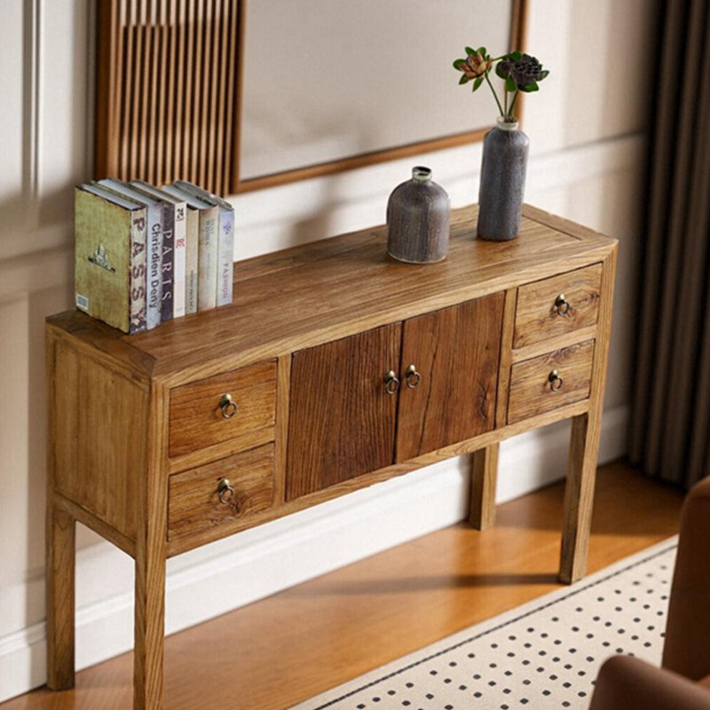 Armoire console en bois d'orme massif