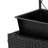 3-Section Wicker Planter Box with Trellis - Black