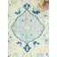 Tapis en laine tissé à la main avec motif médaillon Ediz