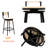 Modern Swivel Bar Stools Set Of 2, Hand Weave Barstools Counter Height Bar Stools, Kitchen Island Stools With Backrest & Footrest-1976536543