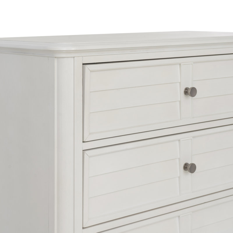 Kaufmann White Queen 5PC Bedroom Set, Queen, 5 Pcs: Bed, 2 Dressers, Nightstand, Mirror