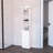Stylish White Bathroom Linen Holder - 5 Shelves, 1 Door 1-Door Cabinet With Shelves-529452013