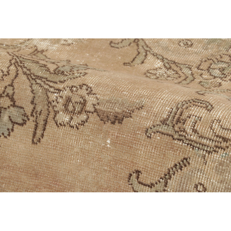 Distressed One-of-a-Kind 8'7X12'3 Hand Knotted Area Rug