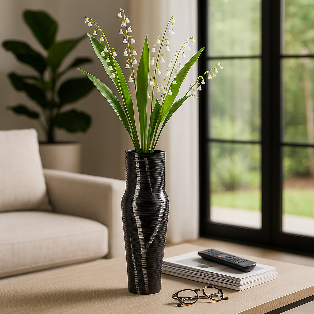 Rosey Table Vase, 17" H x 6" W x 6" D