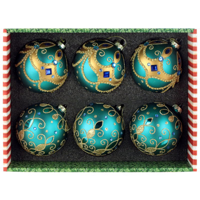 Ornement en forme de tourbillon doré, boîte de 6 à 4 pouces