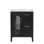 Meuble-lavabo 24 po avec lavabo, meuble-lavabo avec deux tiroirs et porte, tablette réglable, bois et panneau de fibres à densité moyenne, noir (ancien SKU: N725P245273B)