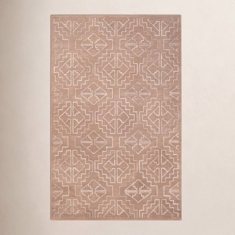 Tapis Garima en laine touffeté à la main Tifton, Rectangle 7 pi 9 po x 9 pi 9 po