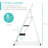 3 Step Ladder Folding Sturdy Lightweight Portable Step Stool