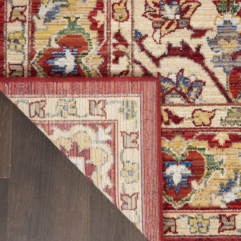 Tapis rouge Nakisha Oushak, Rectangle 7 pi 9 po x 9 pi 9 po