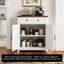 Buffet Farmhouse Kitchen avec portes de grange, tablettes réglables et plateau en noyer