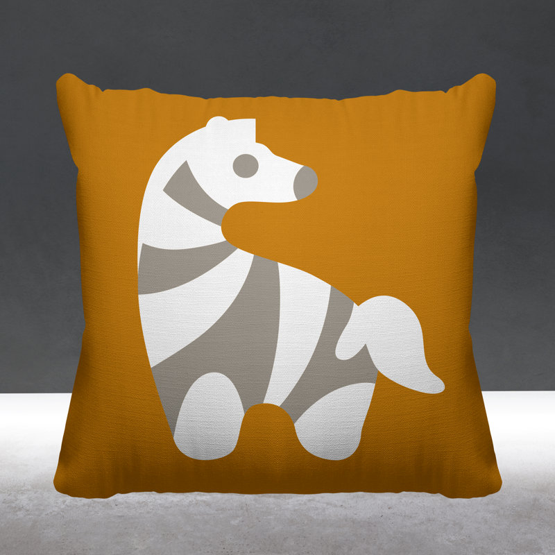 Coussin décoratif Simbi, L 15 po x H 15 po, Mandarine