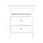 Table de chevet 2 tiroirs Weston White-319170686