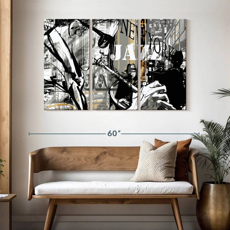 Abarca New York Jazz, H 32 po x l 50 po