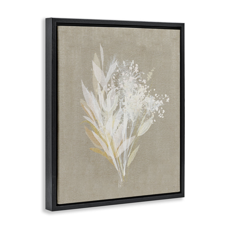 Natural Herb Impression Floating Frame, design by Susan Jill, Jet Black Floater Frame, 21" H x 17" W