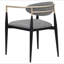 Chaise de salle à manger rembourrée en tissu gris Mistra (ensemble de 2)
