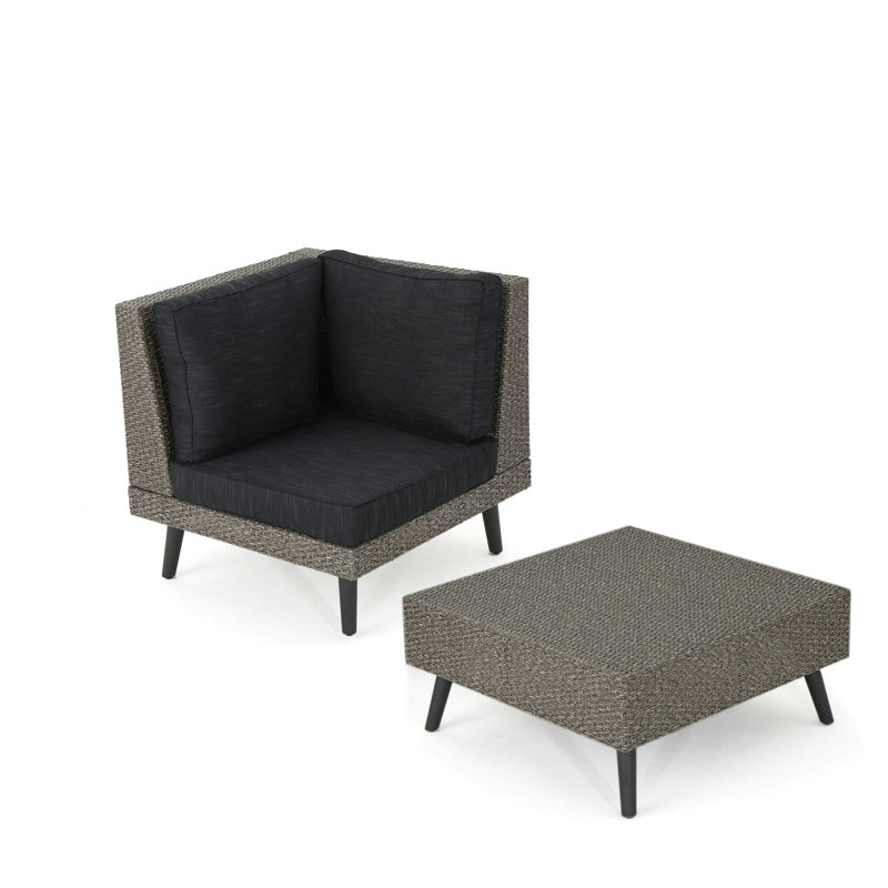 Sofa Set Corner+Table - Brown