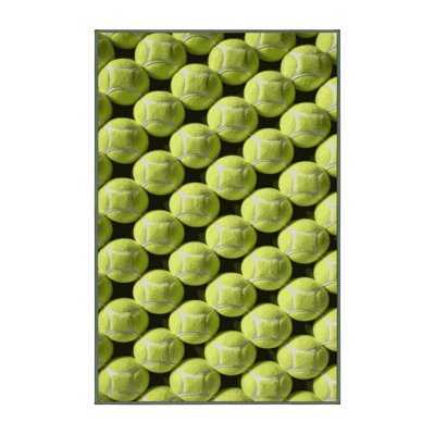 Washable Tennis balls Sports Area Rug