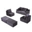 Canapé modulaire infonuagique avec deux poufs-1205854949