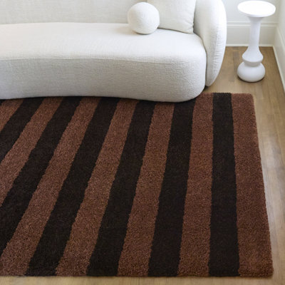Tapis brun à poils longs Bruice