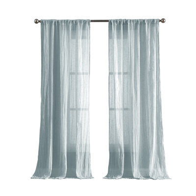 Solid Semi-Sheer Curtain Panels