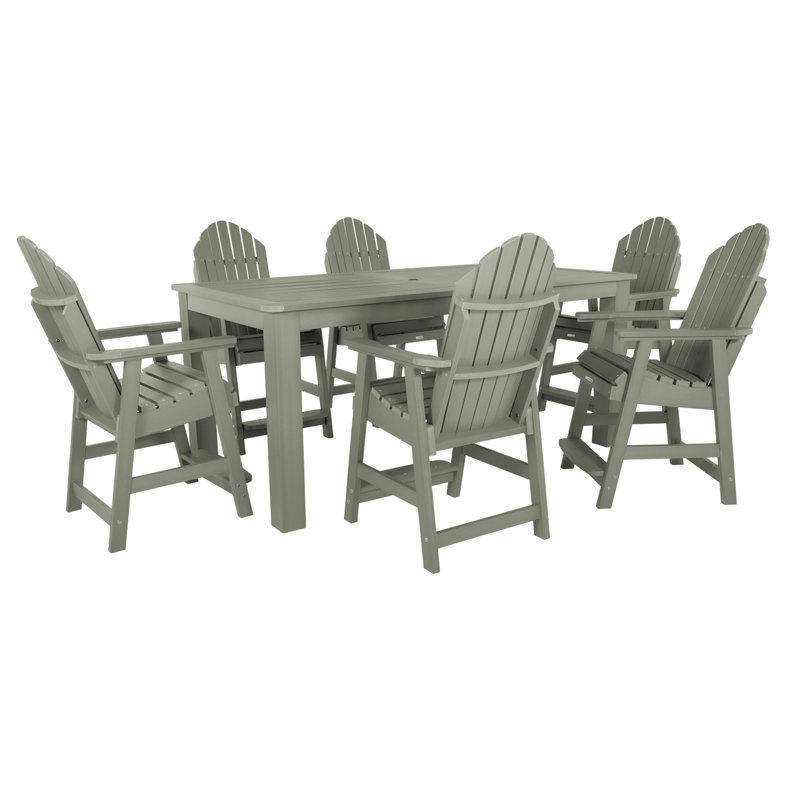 Ensemble repas 7 pièces Macias, Eucalyptus, H 36 po x l 42 po x L 72 po 