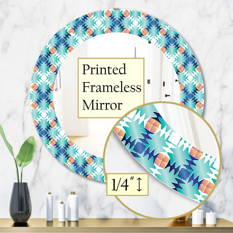 Shades Of Blue 2 - Miroir Mid-Century, H 31,5 po x l po