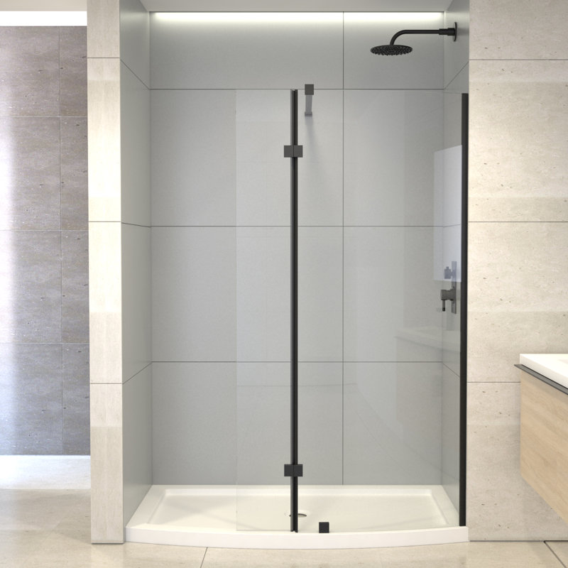 60'' W 77.5'' H Framed Shower Enclosure, Black