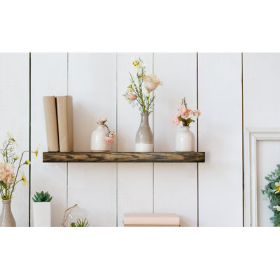 Lashundra Oak Solid Wood Floating Shelf