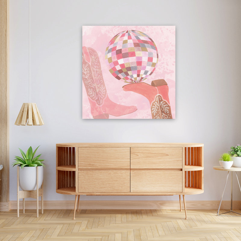 Disco Cowgirl Iv, art contemporain, H 36 po x l 36 po