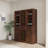 Brown Walnut Color Modular 32  Wine Bar Cabinet Buffet Cabinet