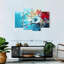 Avery - abstrait rouge et bleu-106052111