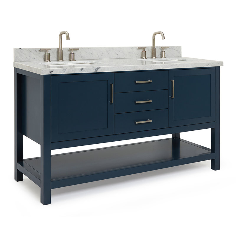 Bayhill 61'' W Double Vanity, Midnight Blue