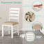 Ensemble de table de salle à manger à quatre pieds en bois massif pour 6 personnes avec table 59 "et 4 chaises rembourrées-318548811-318548813