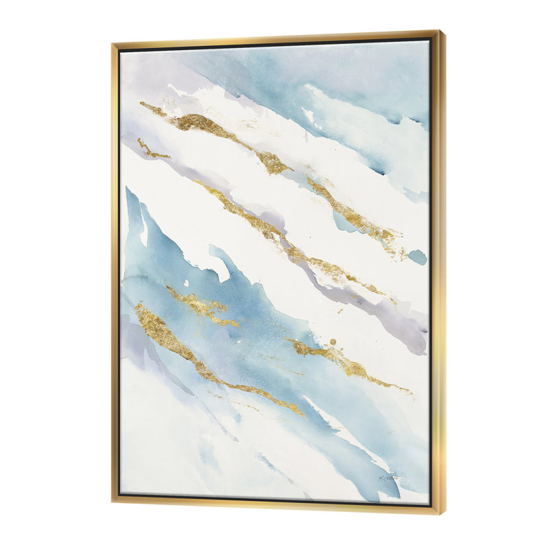 « abstract dérivation v2 »-impression sur toile, H 46 po x l 36 po x P 1,5 po, Cadre doré