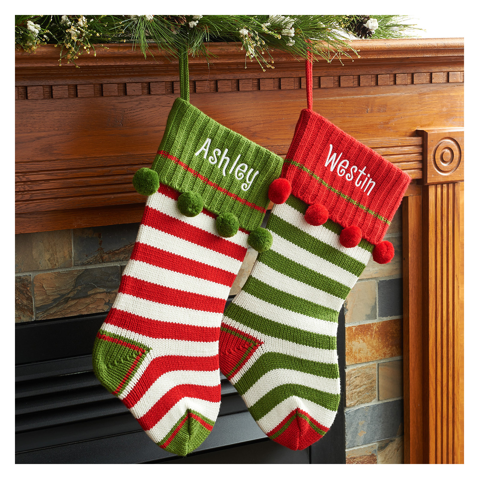 Personalized Knit Stocking, Yes