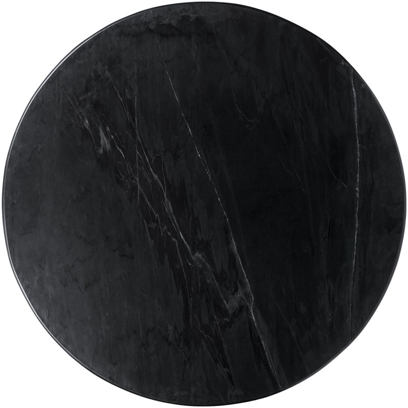 Collie Victorine Modern Dining Table, 30"H x 55"W x 55"D, Black