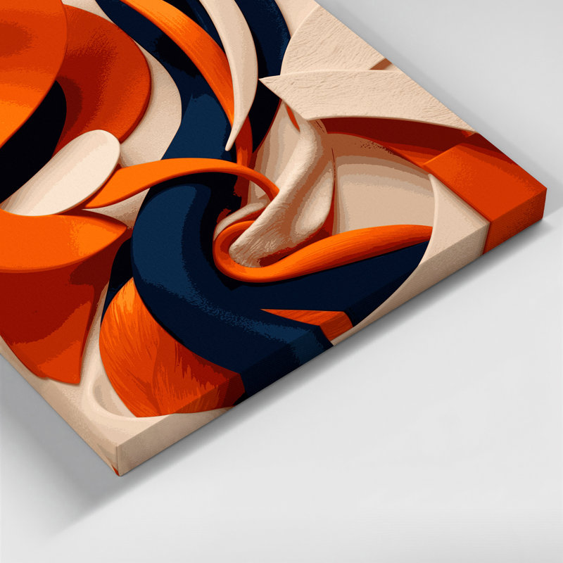 "Abstract Shapes" 68, art mural sur toile brune, H 12 po x l 12 po