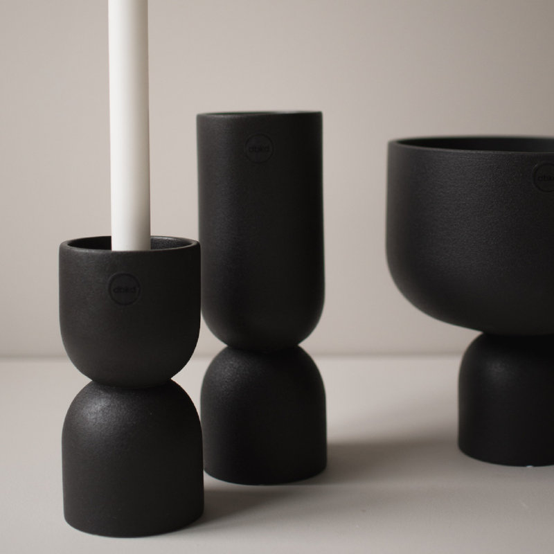 Ashdon Ceramic Table Vase, Black