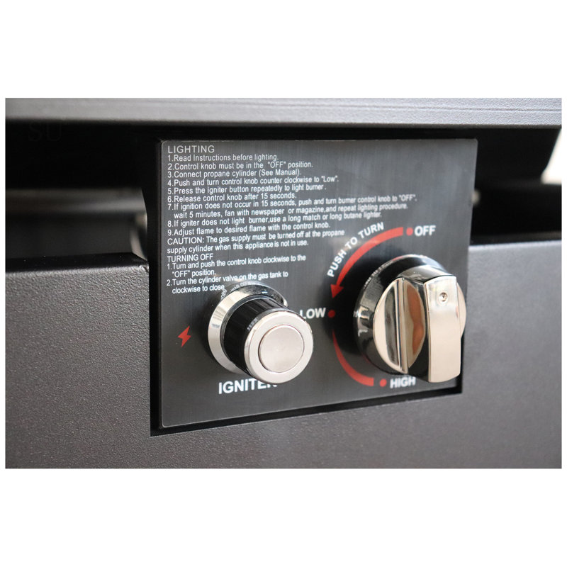 Foyer rectangulaire en métal 43 po, Black