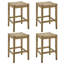 Tabouret de bar de style ferme en bois massif avec siège en corde tissé à la main-1322910295-1322910293