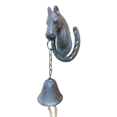 Cloche suspendue décorative en fonte