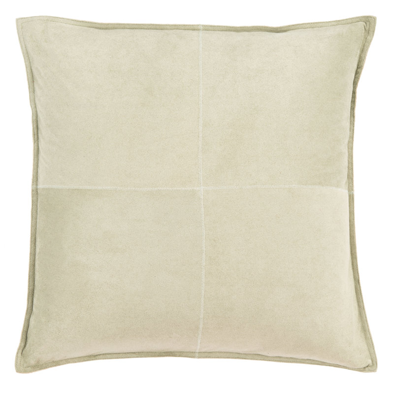 Karya Green Faux Suede 18" Square Throw Pillow