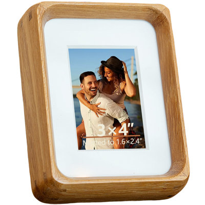 Solid Wood Round Corner Table-Top Picture Frame