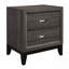Style contemporain, finition grise, table de chevet 1 pièce, tiroirs en queue d'aronde, mobilier de chambre unique