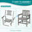 7-Piece HDPE Outdoor Dining Set with 66.9" Marble-Textured Table, 1.91" Umbrella Hole & 6 Wide Chairs—All-Weather Furniture for Porch, Deck, or Backyard, Gray-143835175