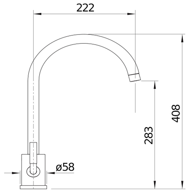 Eye Pull Down Touch Twin Lever Monobloc Tap, Brushed Steel