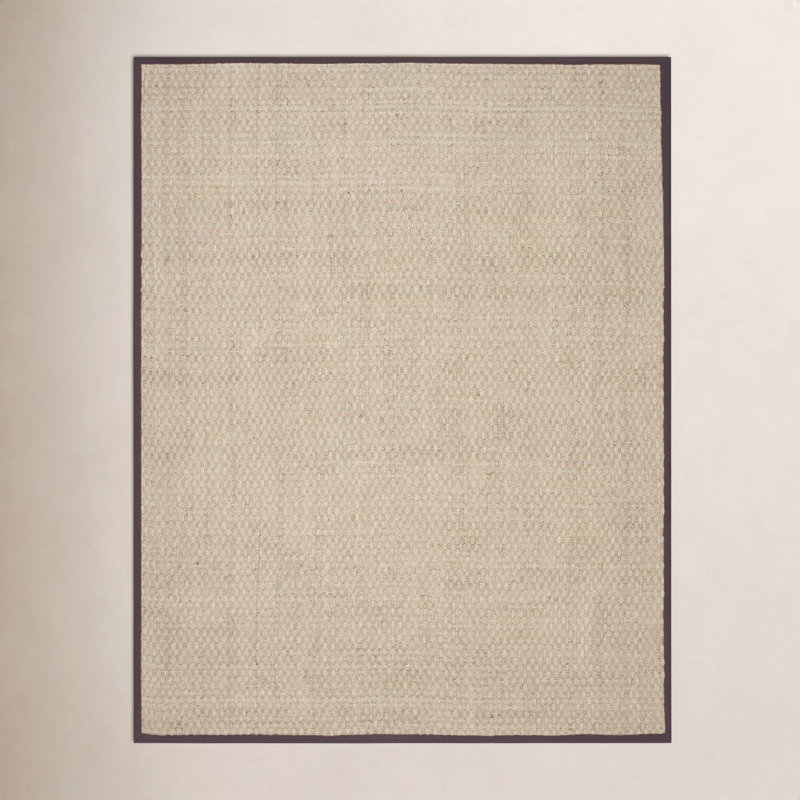 Debroh natural fiber maritime rupee solid color rug, Rectangle de 10 pi x 14 pi