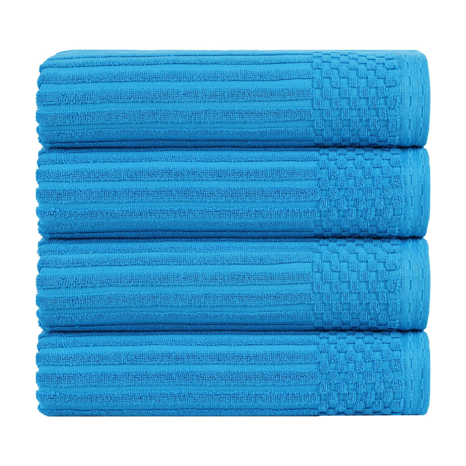 Kaeleah 4-Piece Cotton Towel Set, Sky Blue