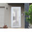 Façade extérieure avant porte en verre givré Fibre de verre givré / Manux 8102 Soie blanche / Portes d'entrée commerciale et résidentielle pour garage - l 30 po x H 80 po - Gauche-98195745-98195743-98195741