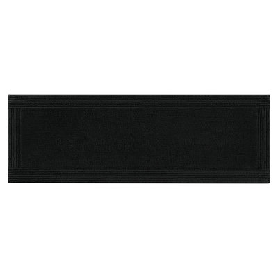 Tapis pour salle de bain 24 po x 72 po réversible 100% coton noir 3000 g / m², velours moyen 0,5 po, aspect facile d'entretien 1 pièce, lavable à la machine